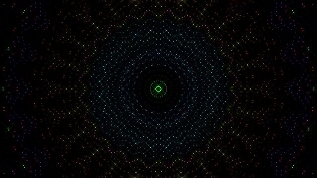 Abstract Kaleidoscope pattern with full colors. Magic mandala. 4k	