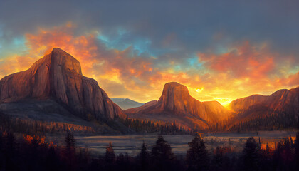 Sunrise in Yosemite