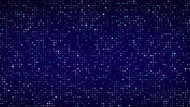 A flow of shimmering musical dots. Futuristic equalizer concept. Abstract mesh background. 3D rendering.	