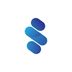 Blue S Logo Vector