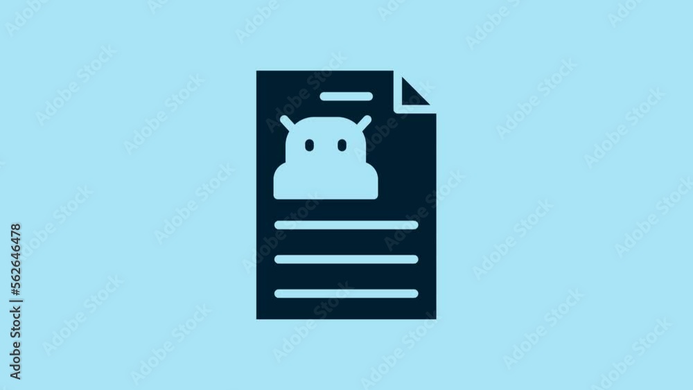 Poster blue technical specification icon isolated on blue background. technical support check list, team wo