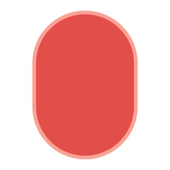 Retro sticker shape red pill isolated on