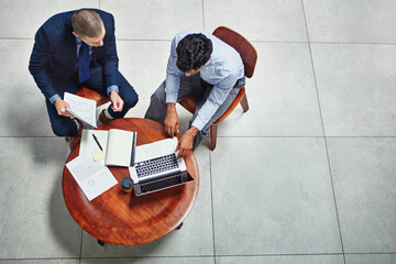 Data analysis, diversity or business people with laptop for investment strategy, finance growth or...