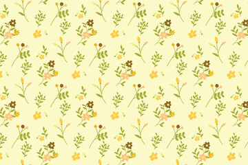 hand drawn flower seamless pattern