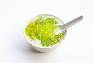 Corn with tapioca pearls in coconut milk