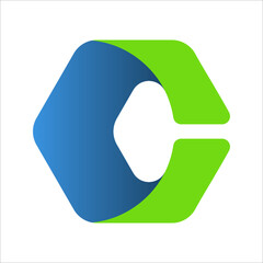 Gree and Blue Company Logo 