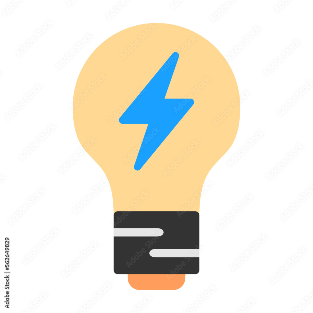 Sticker light bulb icon