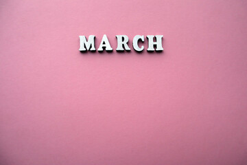 March month. Tempalate for a calendar.