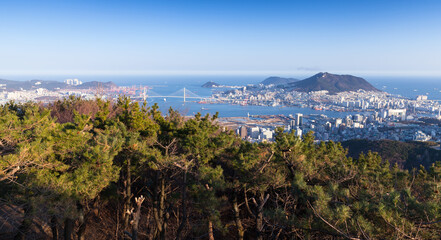 Landscape of Busan on a sunny day, South Korea