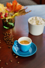 cup of espresso on table