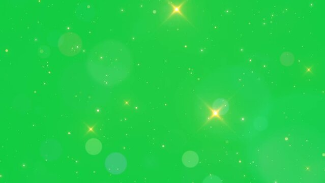 sparkling particles light green screen background