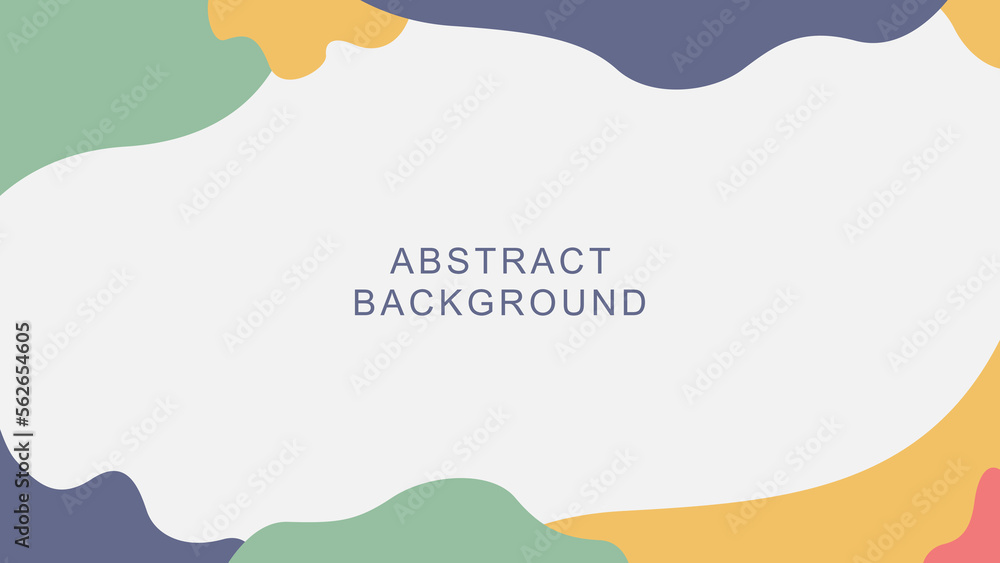 Poster abstract background in flat design with colorful shape. vector illustration.