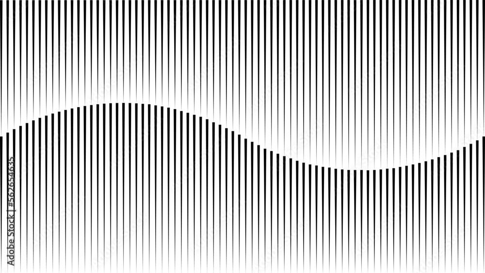 Aufkleber Line vertical illusion wave, seamless pattern smooth, abstract optical background