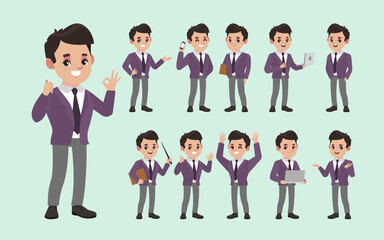 Set of people with different poses