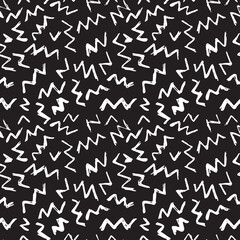 Vector Seamless Hand Drawn Scribble Pattern. Minimal Artistic Sketch Endless Print.