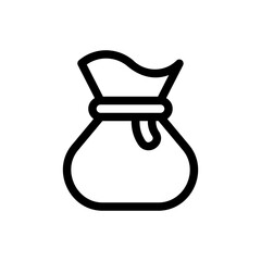 money bag line icon