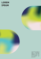 Vector Gradient Colorful Cover. Holographic Abstract Background Poster Design Template.