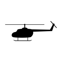 Helicopter icon on white.