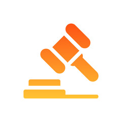 gavel flat gradient icon