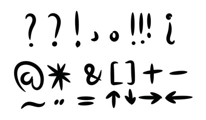 hand drawn Abstract arrows, ribbons and other handdrawn style elements for concept design. Doodle illustration, Vector template for decoration