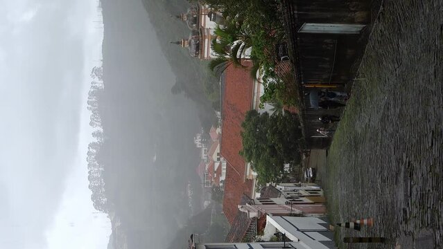 rainy weather over the city of Ouro Preto, MG, Brazil. a World Heritage Site by UNESCO. VERTICAL shot