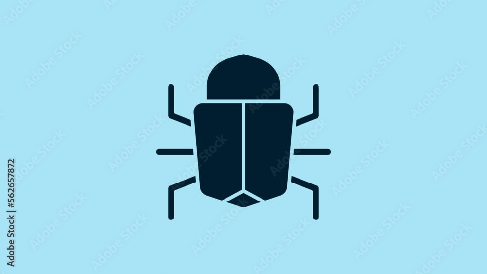 Aufkleber blue system bug concept icon isolated on blue background. code bug concept. bug in the system. bug s