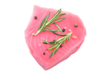 Raw steak tuna isolated 