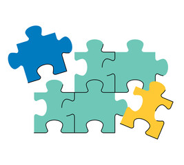 Fototapeta premium Parts of puzzles isolate 