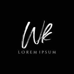 Letter WK luxury logo design vector