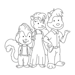 skunk family doodle art