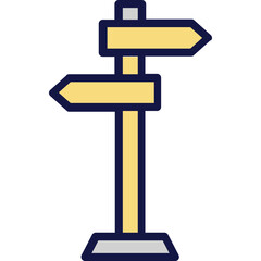 Direction, signpost  Vector Icon which can easily modify or edit

