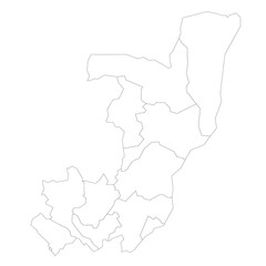 Republic of the Congo political map of administrative divisions