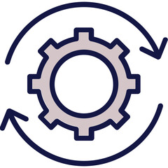 Beginning, cogwheel Vector Icon which can easily modify or edit

