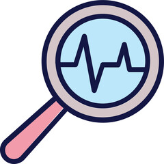 Analysis, graph Vector Icon which can easily modify or edit


