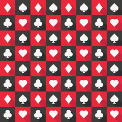 Seamless pattern with card symbols vector art