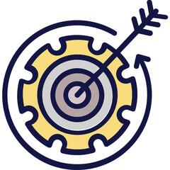 Cog, dartboard Vector Icon Fully Editable

