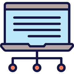 Algorithm, diagram Vector Icon which can easily modify or edit
