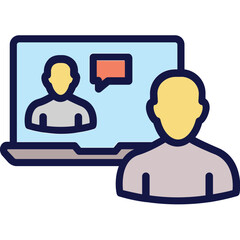 Communication, conference call Vector Icon which can easily modify or edit