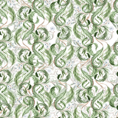 Watercolor  vintage abstract  floral seamless pattern texture. Arab tiles.