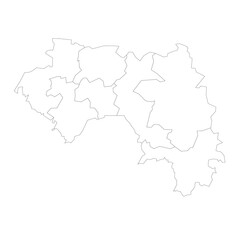 Fototapeta na wymiar Guinea political map of administrative divisions