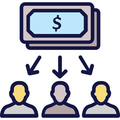 Dollar, employee cost Vector Icon which can easily modify or edit
