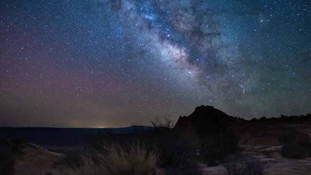 Motion time-lapse of the Milky Way rising over the desert of central Utah.  Shot in 4K