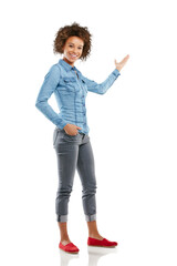 Studio shot of an attractive young woman Isolated on a PNG background.