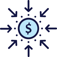 Banking, dollar Vector Icon which can easily modify or edit

