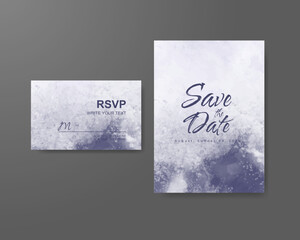 Wedding invitation with abstract watercolor background