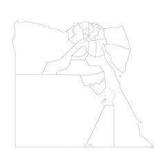 Egypt political map of administrative divisions