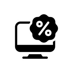 Obraz premium computer glyph icon