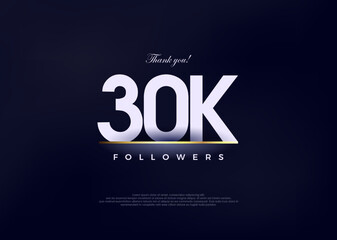 Simple and fancy design greeting to 30k followers,