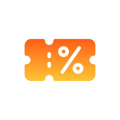 voucher flat gradient icon