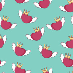 seamless pattern with hearts
